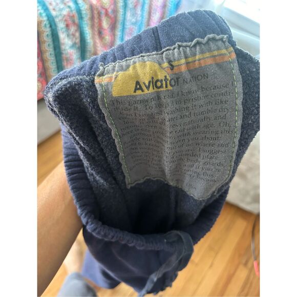 Aviator Nation Smiley 2 navy Sweatpants Small - Picture 4 of 4